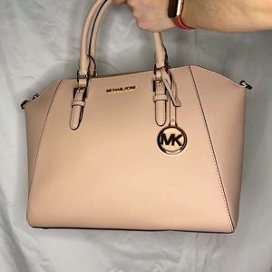 Baby Pink Michael Kors Tote Bag - Leather, Large